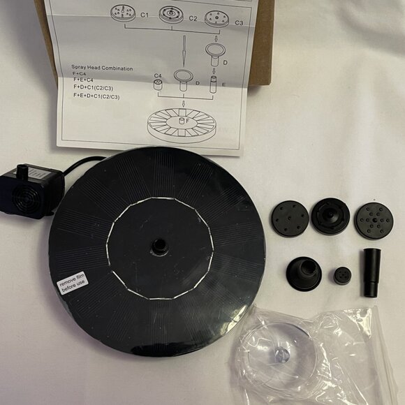 SOLAR POWERED FOUNTAIN PUMP Kit with Manual NEW and UNUSED 1104H - Picture 4 of 7